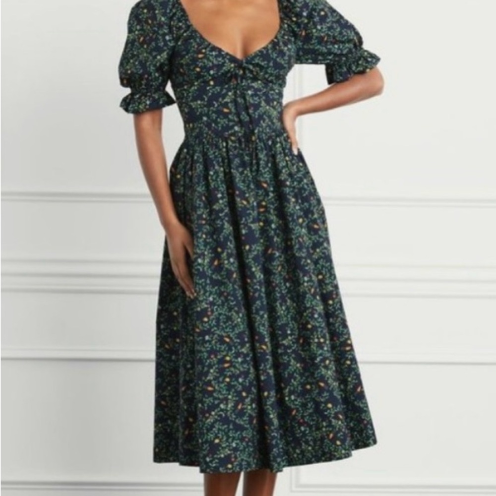 Hill House Ophelia Midnight Garden Poplin Nap Dress